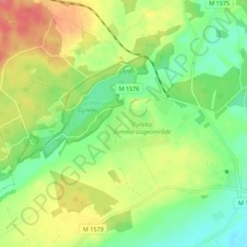 Gyllebo topographic map, elevation, terrain