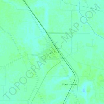 Kunri topographic map, elevation, terrain