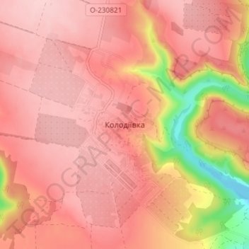 Kolodiivka topographic map, elevation, terrain