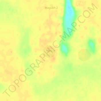 Mague topographic map, elevation, terrain
