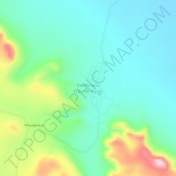 Valenciana (Ojo de Agua) topographic map, elevation, terrain