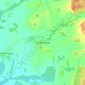 Gooderstone topographic map, elevation, terrain