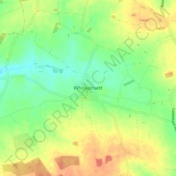 Whissonsett topographic map, elevation, terrain