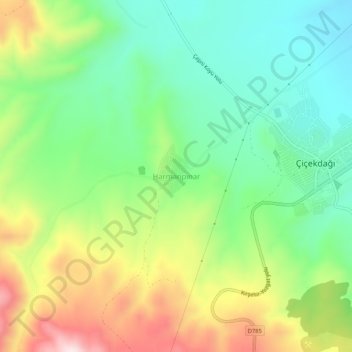 Harmanpınar topographic map, elevation, terrain