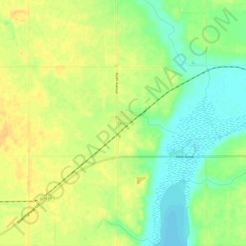 Victor topographic map, elevation, terrain