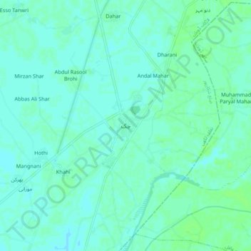 Chak topographic map, elevation, terrain