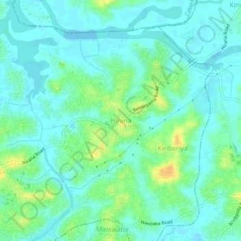Hirana topographic map, elevation, terrain