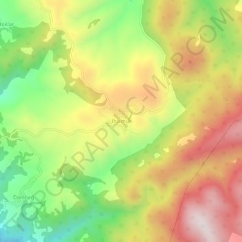 Ihlamur topographic map, elevation, terrain