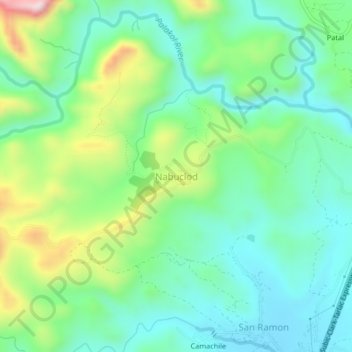 Nabuclod topographic map, elevation, terrain