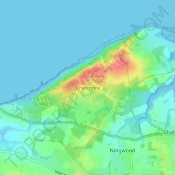 Cranmore topographic map, elevation, terrain