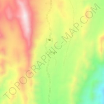 Isongo topographic map, elevation, terrain