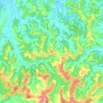 Lari topographic map, elevation, terrain