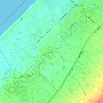 Am Dhair topographic map, elevation, terrain