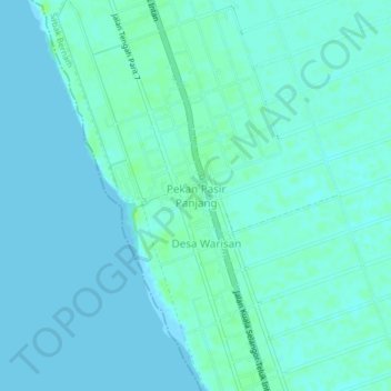 Pekan Pasir Panjang topographic map, elevation, terrain