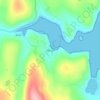 Mid Yell topographic map, elevation, terrain