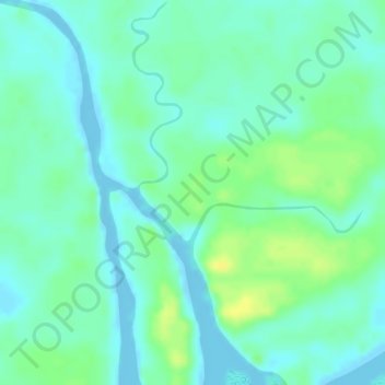 Fanamo topographic map, elevation, terrain