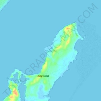 Koyaama topographic map, elevation, terrain