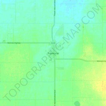 Rupanyup topographic map, elevation, terrain