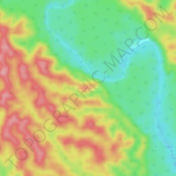 Don Tomás topographic map, elevation, terrain