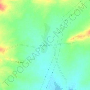 Andhera topographic map, elevation, terrain