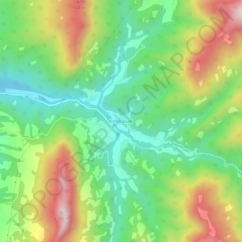 Kırkkavak topographic map, elevation, terrain