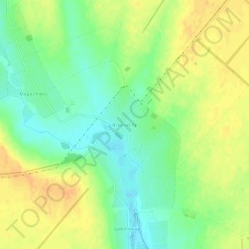 Zhovtyi Yar topographic map, elevation, terrain