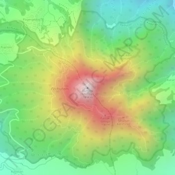 Mount Telomoyo topographic map, elevation, terrain