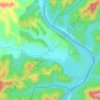 오탄리 topographic map, elevation, terrain