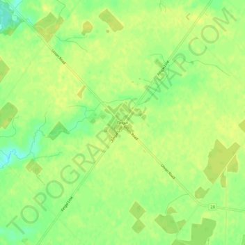 Fingal topographic map, elevation, terrain