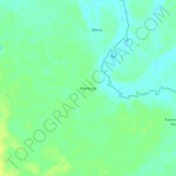 Manteiga topographic map, elevation, terrain