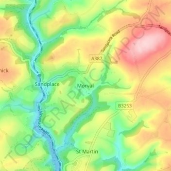 Morval topographic map, elevation, terrain