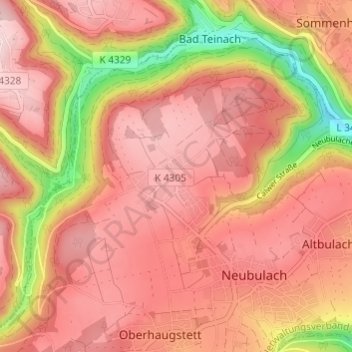 Liebelsberg topographic map, elevation, terrain