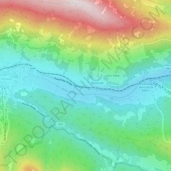 Tischler topographic map, elevation, terrain