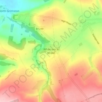 Wharram le Street topographic map, elevation, terrain