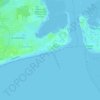 Southsea nudist beach topographic map, elevation, terrain