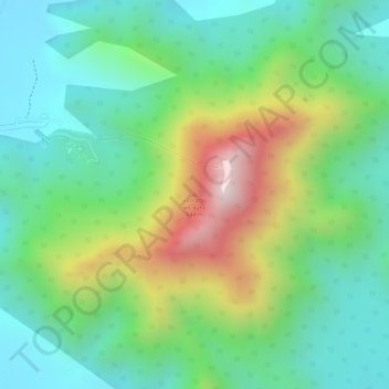 Wong Prachan Mountain topographic map, elevation, terrain