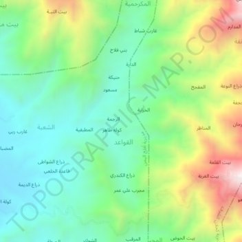 Al Masnaah topographic map, elevation, terrain