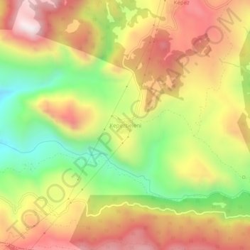 Kepezbeleni topographic map, elevation, terrain