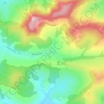 Ghinda topographic map, elevation, terrain