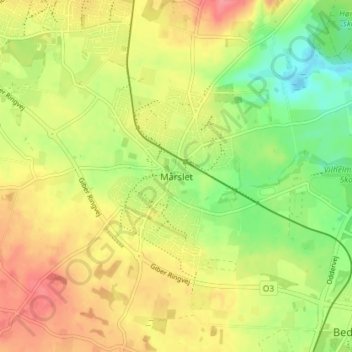 Mårslet topographic map, elevation, terrain