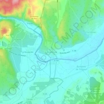 Maisonneuve topographic map, elevation, terrain