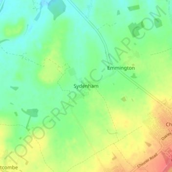 Sydenham topographic map, elevation, terrain