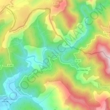 Le Tayrac topographic map, elevation, terrain