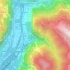 La Gusela topographic map, elevation, terrain