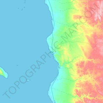 أملج topographic map, elevation, terrain