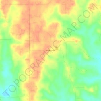 Pine Grove topographic map, elevation, terrain