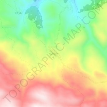 Gürleyik topographic map, elevation, terrain