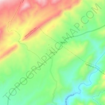 Talilt topographic map, elevation, terrain