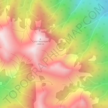 Beaverfoot Range topographic map, elevation, terrain