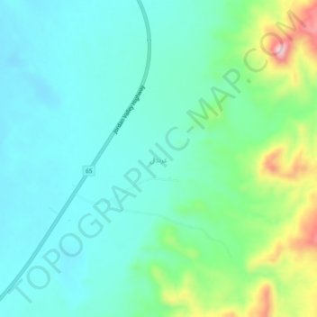 Gharandal topographic map, elevation, terrain